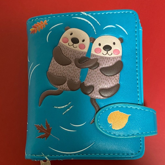 Shag Wear Handbags - Shag Wear Cute Otter Blue Wallet, minimal wear